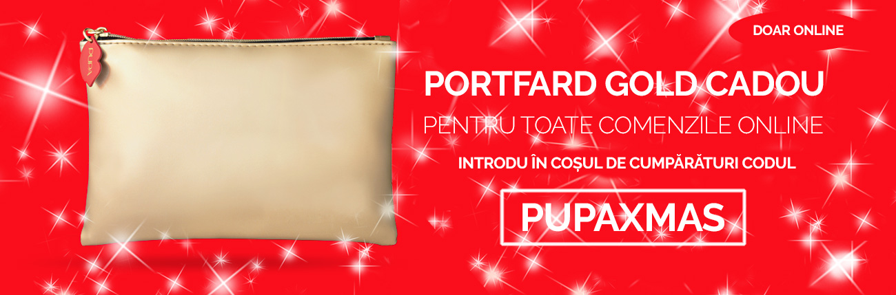 Portfard gold cadou promo-pupaxmas